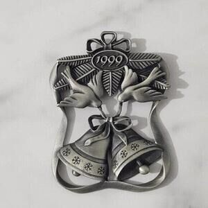 3/$25 1999 Avon Fine Collectibles Pewter Season of Peace Christmas Ornament